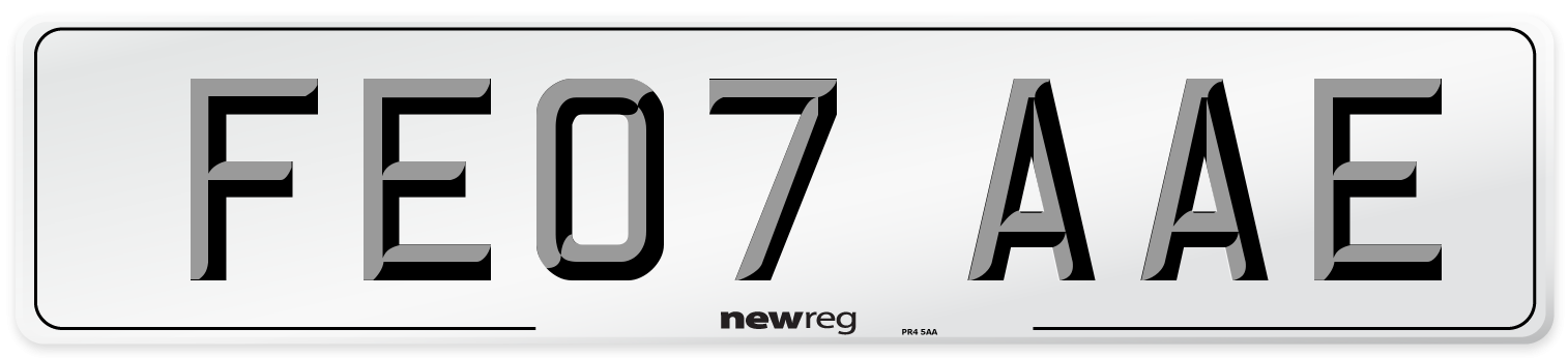 FE07 AAE Number Plate from New Reg